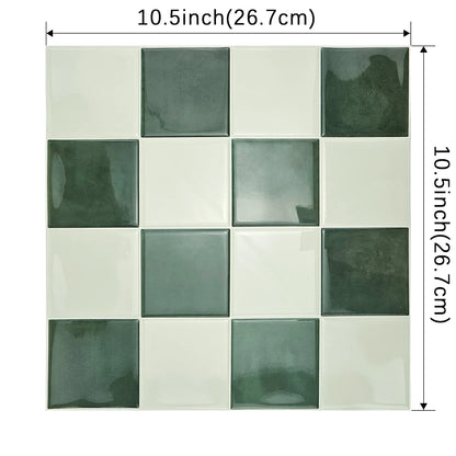 10/30 PC 3D Mosaic Style Self-Adhesive Wall Tile Kitchen Backsplash  Suitable for Kitchen Wall Decoration Square 10.5" x 10.5"