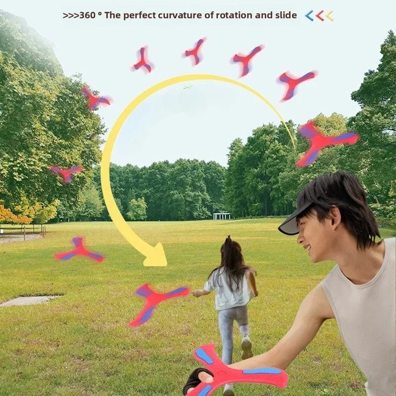 Children's Boomerang Toy Foam Safety Material Boomerang Throwing Target Rotator Trifoliate Flying Saucer Parent-Child