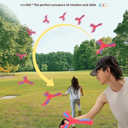 Children's Boomerang Toy Foam Safety Material Boomerang Throwing Target Rotator Trifoliate Flying Saucer Parent-Child