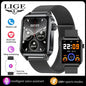 LIGE Smartwatch dla mężczyzn i kobiet Luksusowy Wodoszczelny Zegarek Sportowy z Pełnym Ekranem Dotykowym Smartwatch Fitness dla Xiaomi Huawei Android iOS iPhone