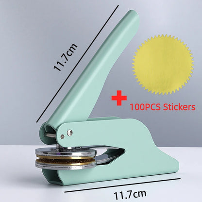 Embosser Stamp LOGO Customized Wedding Library Book Private Handheld Steel Seal Envelope Party Invitation Embossing Stamps DIY