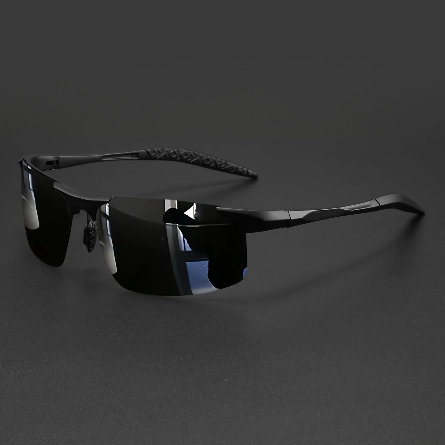 Classic Colorful Semi-Rimless Outdoor Polarized Sunglasses - Spring Hinge, UV400 for Driving, Fishing & Daily Use