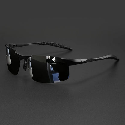 Classic Colorful Semi-Rimless Outdoor Polarized Sunglasses - Spring Hinge, UV400 for Driving, Fishing & Daily Use