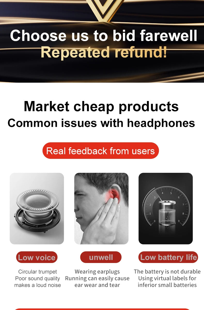 AI Translating Earbuds Real-time 144 Languages Translation Earphone Touch LCD Screen OWS Open Ear Wireless Headphone HiFi Stereo