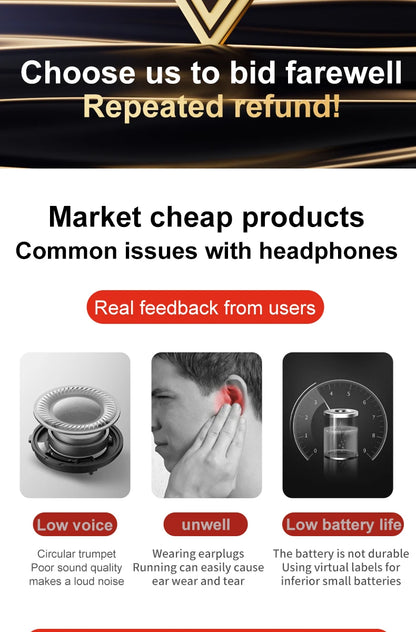AI Translating Earbuds Real-time 144 Languages Translation Earphone Touch LCD Screen OWS Open Ear Wireless Headphone HiFi Stereo