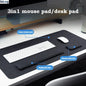 3in1 Wrist Rest Desk Mat Waterproof PU Crazy Horse Texture Large Mouse Pad Non-slip Suede Desk Pad Desktop Gaming Accessories
