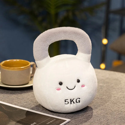 Cartoon Anime Creative Fitness Equipment Dumbbell Dolls Kawaii Kettle Bells Stuffed Plush Toys Children's Handmade Dolls Gifts