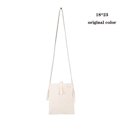 Canvas Cotton bag grocery handbag Foldable Fabric tote bag portable Storage organizer Shopping bag for woman Cloth organizer bag