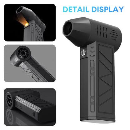 2026 New  Brushless Turbo Fan 240W High-Speed Portable 8000mAh Rechargeable 57m/s Typhoon Wind Type-C Charging Camping Fan