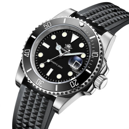 ADDIESDIVE MY-H3-2 Men's Dive Quartz Watch 41mm Fashion Stainless Steel Wristwatch 200M Calendar Display Luminous Watches ForMen