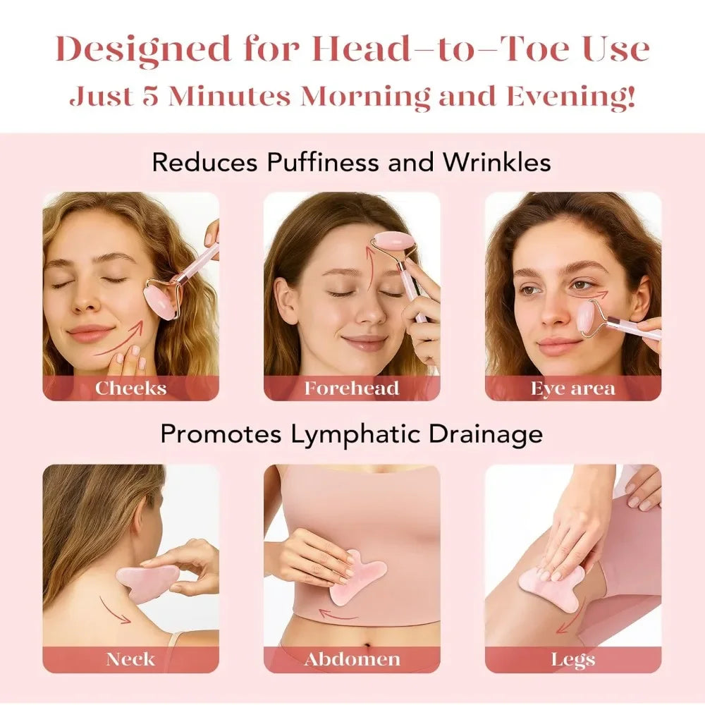 New Roller for Face Neck Facial Massage Instrumenr Health Scraping Resin Board Musclee Beauty Skincare Soothing Tightening Tools