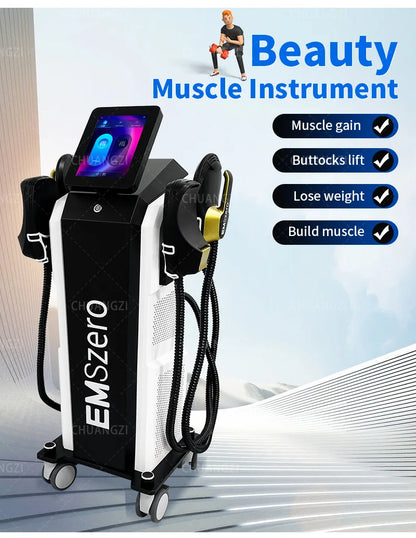 Emszero Neo Body Sculpt Machine 6500w 200hz Professional EMS Hiemt Shape rf Electrostimulation Devices 5 handles for Salon Spa