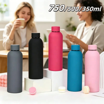 350-750ML Stainless Steel Thermos Cup, Portable Small Mouth Vacuum Flask for Travel Outdoor Sports Gym, Water Bottle Kettle