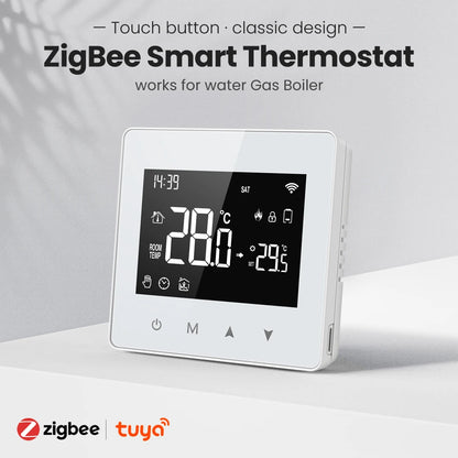 AVATTO WiFi Zigbee Thermostat Smart Home Battery powered Temperature Controller For Gas Boiler works with Tuya Alexa Google home