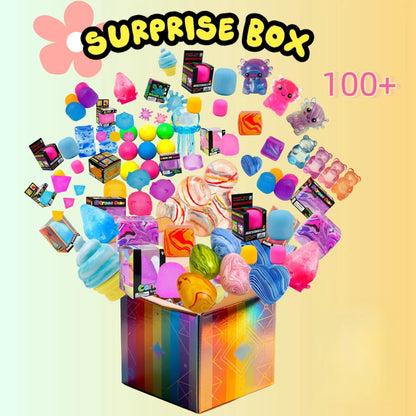 100+ Mystery Fidget Toy Blind Box ,Simulated Food,Antistress Foot Squishy Toy, Squeeze Toy, Mochi Squishy, Stress Reliever Toys