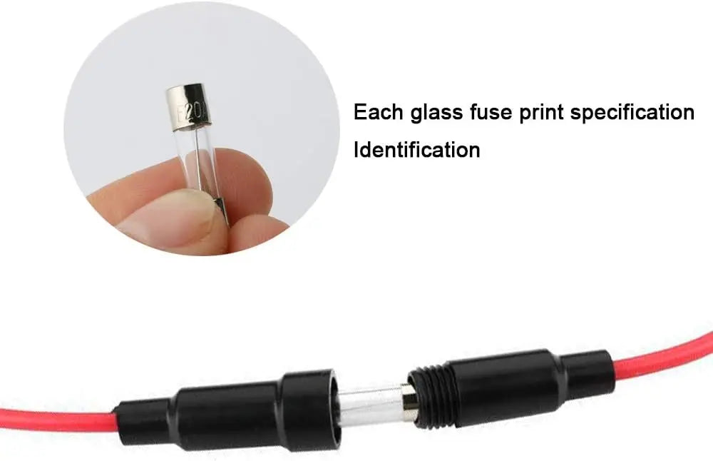 100pcs 5x20mm Quick Blow Glass Tube Fuse Assorted Kit Amp 0.2A 0.5A 1A 2A 3A 5A 8A 10A 15A 20A 250V with Storage Box