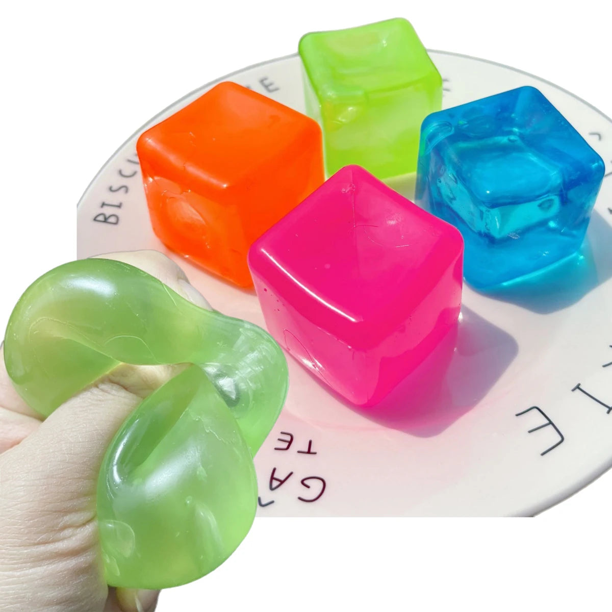 Squishy Plasticity Mochi Fidget Toys Transparency Coconut Oil Maltose Squeeze Toy Funny Anti-stress Sensory Toy for Adults Gifts