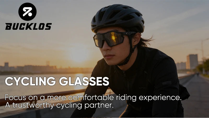 BUCKLOS Cycling Glasses Bike Goggle Outdoor Sport UV Protection Eyeswear Sunglasses Basic/Polarized Bicycle Glasses for Road MTB