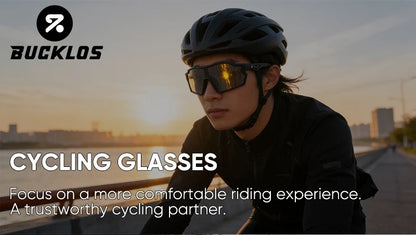 BUCKLOS Cycling Glasses Bike Goggle Outdoor Sport UV Protection Eyeswear Sunglasses Basic/Polarized Bicycle Glasses for Road MTB