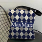 M-Max MaraS Brand Storage Bags Canvas Tote Bag Double-Sided Print Lightweight Shoulder Shopping Handbag for Daily Use