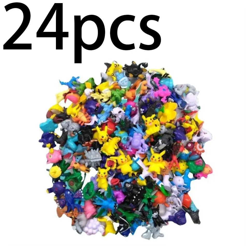 24-144Pcs Pokemon Anime Acition Figure Pikachu Model Ornamental Decoration Mini Model Doll Toy Christmas Birthday Gifts