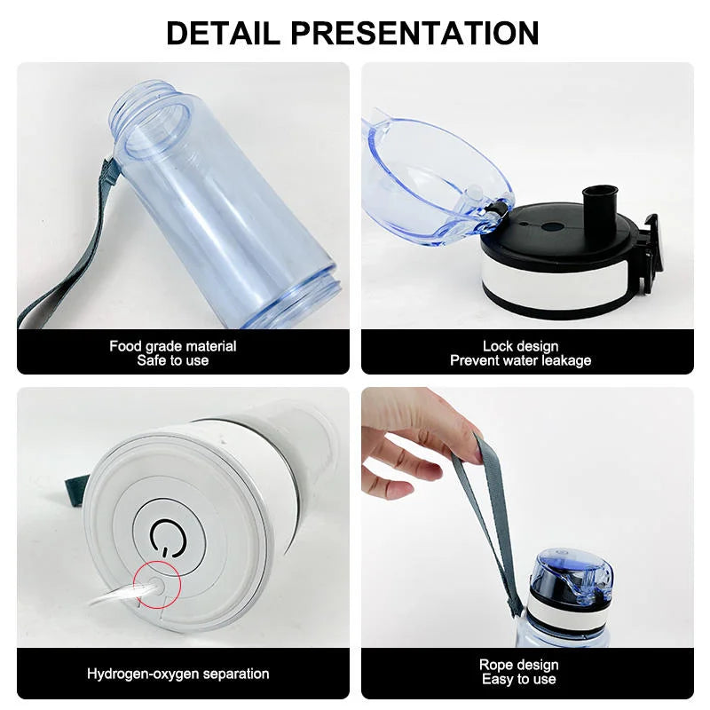 New hydrogen water bottle rich hydrogen water generator+complimentary adapterPackage style