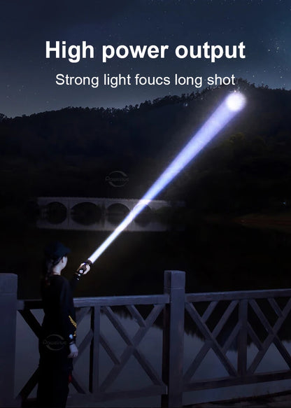 NEW 998000000LM LED Handheld Flashlight USB Rechargeable High Strong Power Led Tactical Torch Ultra-Bright 15000mAh Lantern