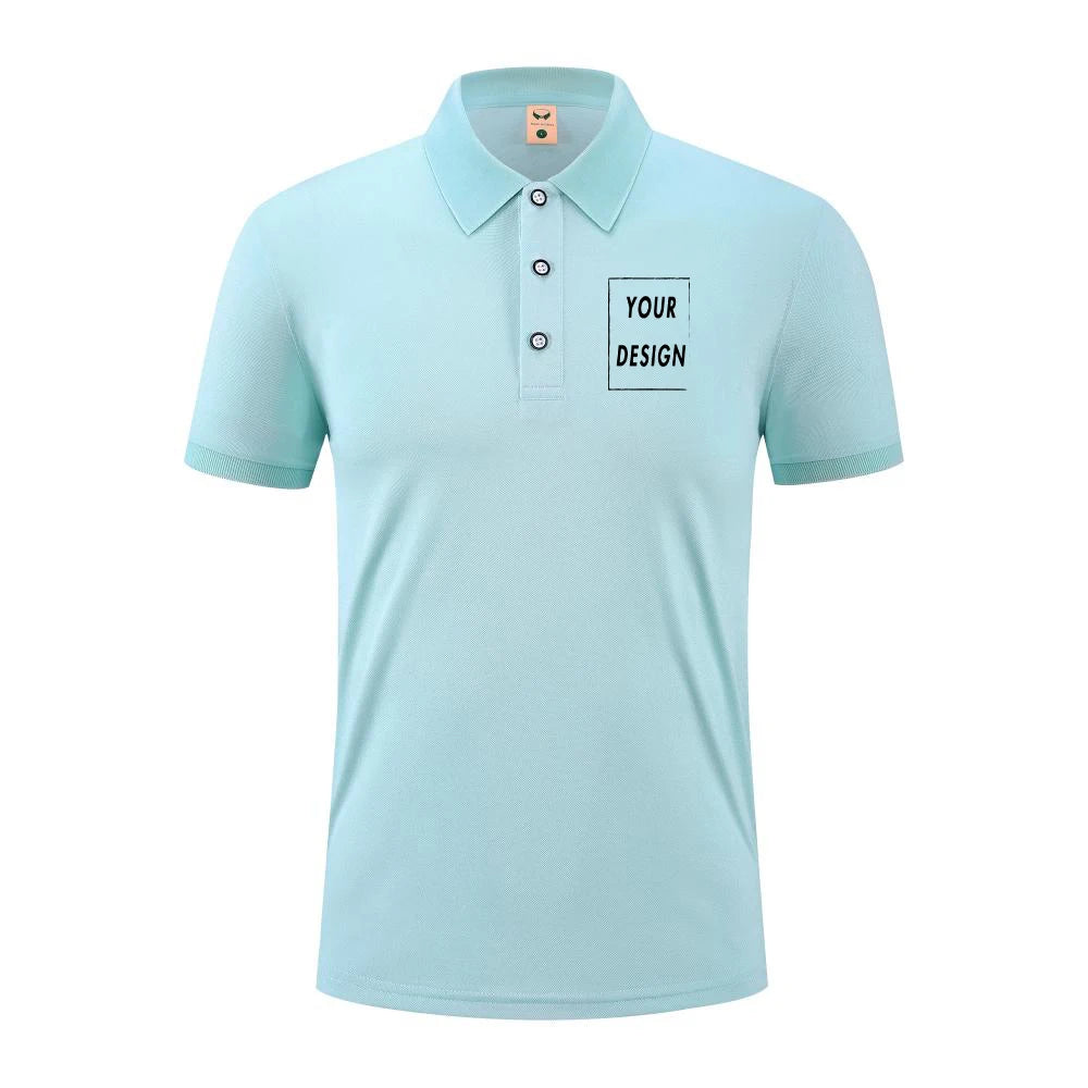 2025 Summer Causal Polo Shirt Custom Logo Printed Text Picture Brand Embroidery Personal Design Breathable Men And WomenTops