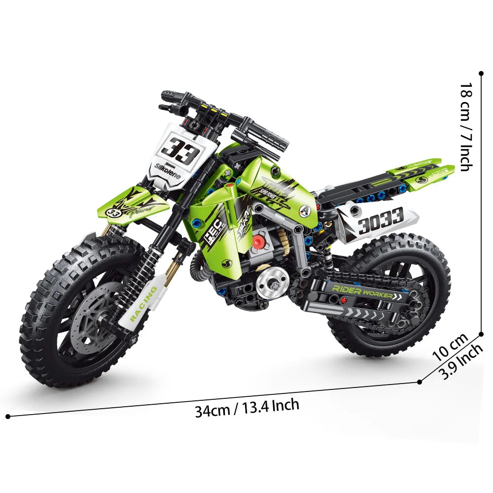 Creative Motorcycle Toy Building Block Set STEM Construction Kit for Boys, Girls and Adults Collectible Motorcycle Models