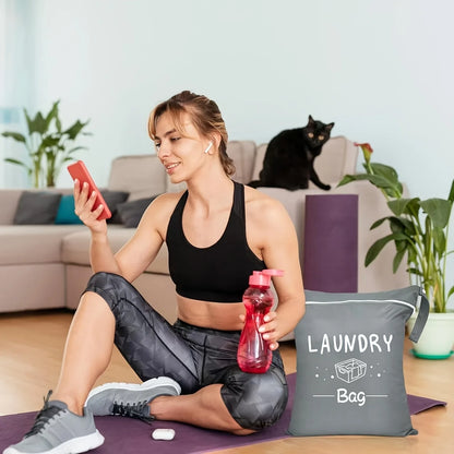 Portable Dirty Clothes Storage Bag Laundry Bags Oxford Waterproof Storage Pouch For Swimming Fitness Beach Clothes Organizer Bag