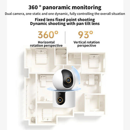 2025 Xiaomi Smart Camera C500 Dual Lens Version 4MP Security Camera 360° AI Detection Full Color Night Vision WiFi 6 Mi Home APP