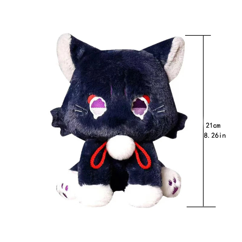 Cute Anime Genshin Impact Scaramouche Cat Cute Plush Doll Wanderer Pet Cosplay Stuffed Pillow Toy Birthday Gift