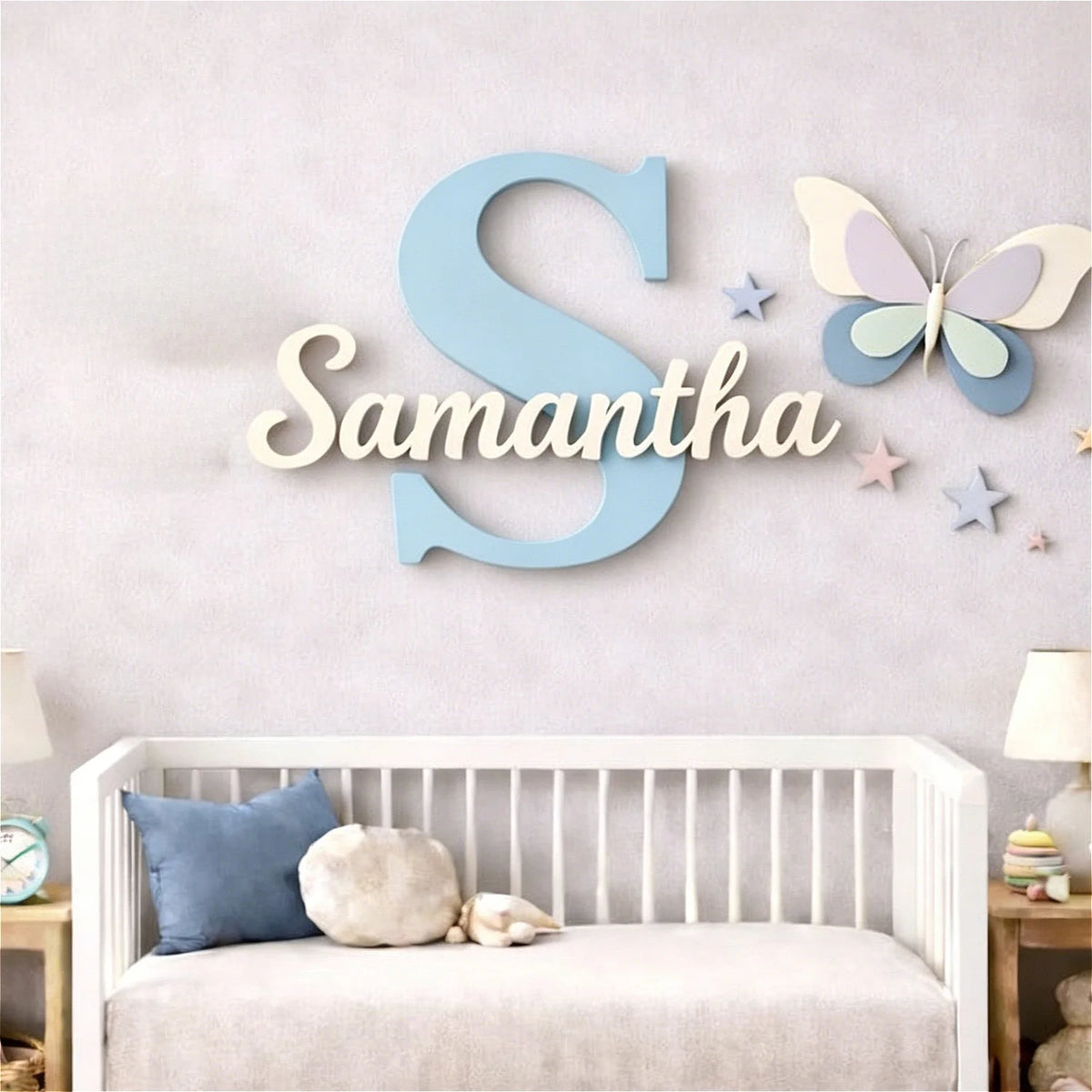 1pc Wooden Double-layer Letter Door Sign, Customized Name/letter,Personalized Children's Room Decoration,Baby Name Sign