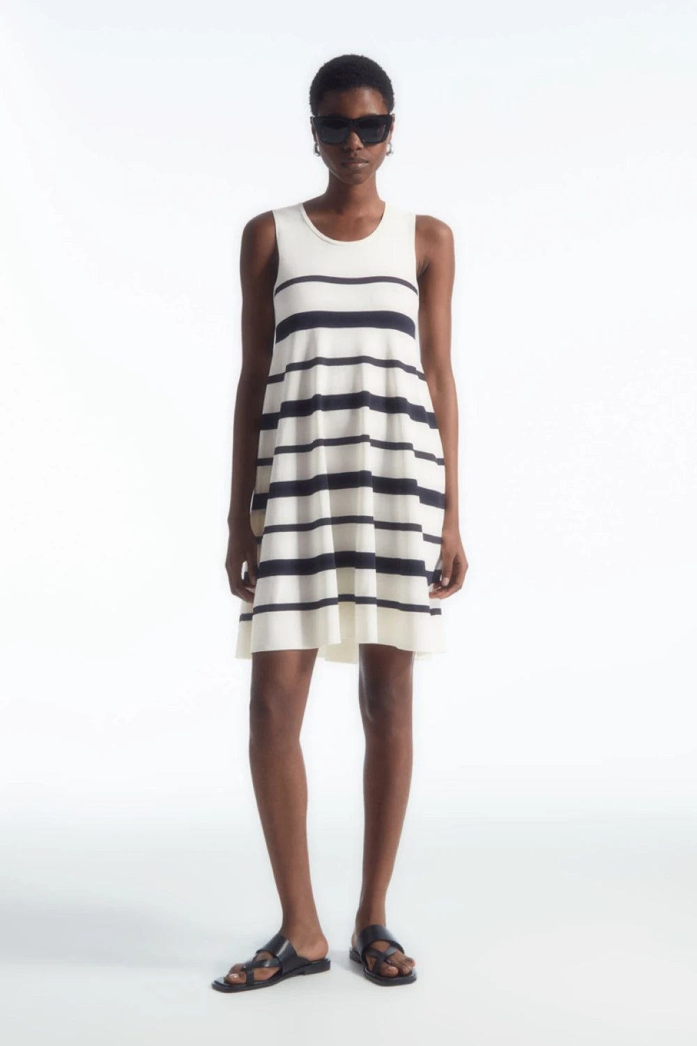 XIMIAN APPAREL 2026 YAZHIMEI traf cos summer new style of Ladies' casual fashion Standard style A-shaped striped knitted dress