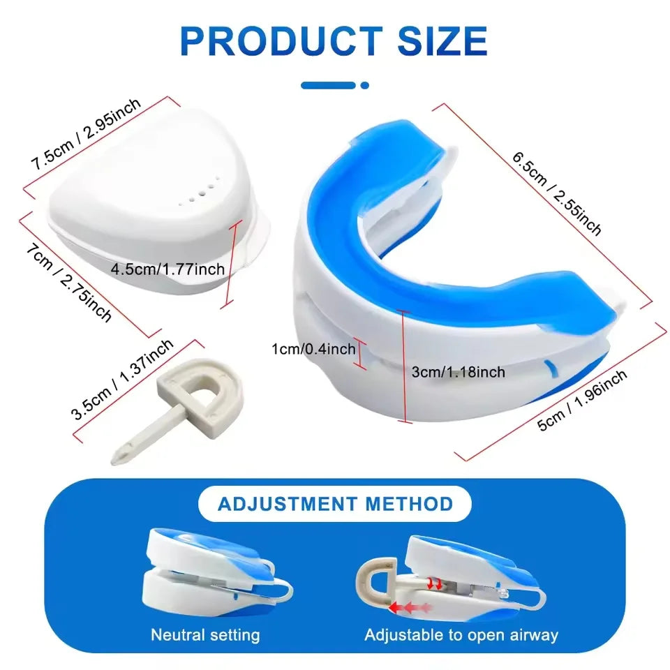 Adjustable Anti-Snoring Mouthpiece Nighttime Teeth Guard Sleep Mouthguard for Bruxism - Snoring Device for Better Rest