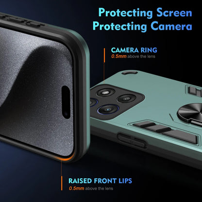 For Motorola Moto G56 5G Case Shockproof Armor Magnetic Holder Ring Case For Moto G56 G 56 MotoG56 Camera Lens Protect Cover