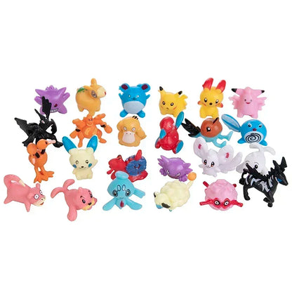 24-144Pcs Pokemon Anime Acition Figure Pikachu Model Ornamental Decoration Mini Model Doll Toy Christmas Birthday Gifts