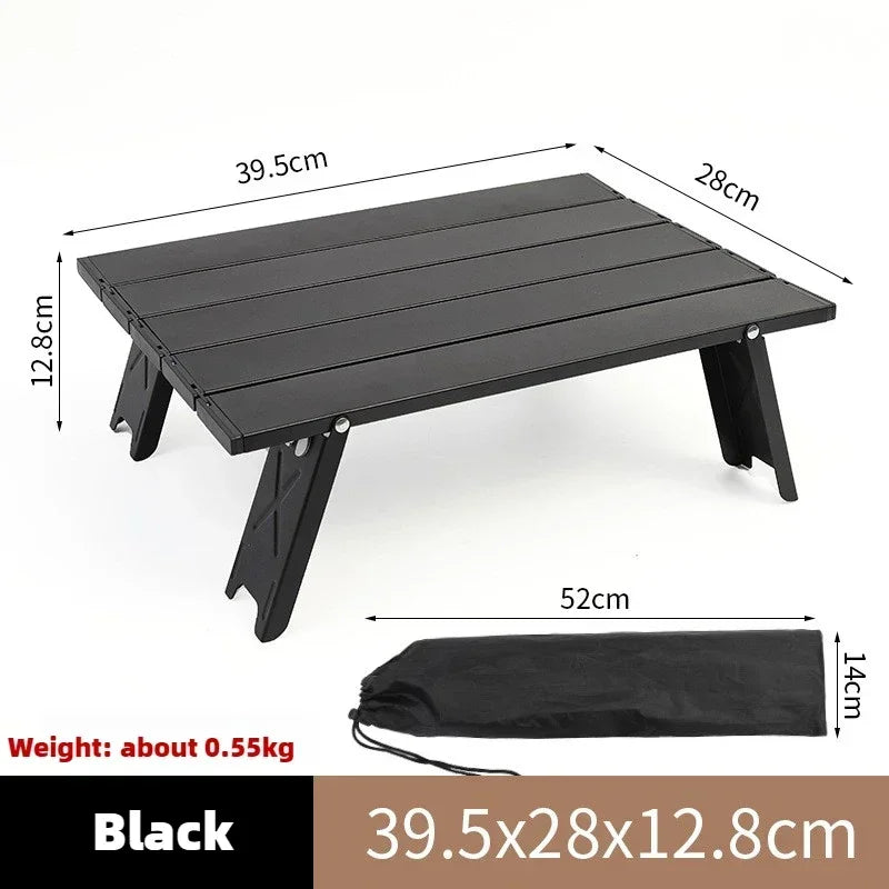Seasonal Clearance Ultralight Foldable Camping Table, Portable Mini Aluminum Table for Beach, Garden Party, Hiking &Outdoor Trip