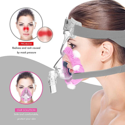 CPAP Mask Liners for Full Face Masks Moisture Wicking, Pressure Reducing, Comfort Enhancing,Washable,Cotton Cover