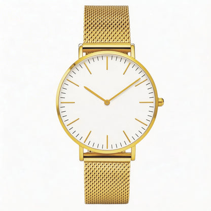 Ultra-thin Fashion Watch Women Luxury Metal Mesh Belt Ladies Quartz Wristwatches Minimalist Elegant Woman Watches reloj mujer