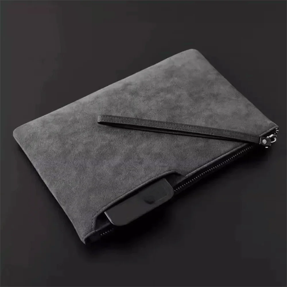 Men's Business Clutch Bag PU Leather Wallet Handheld Busin Casual Phone Bag Soft Surface Ort Wallet Casual Handbag Coin Purse ﻿