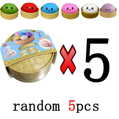 Glitter dumpling squishies Glitter Dumpling Squishy with Box Dumplings Sensory Dumpling Pressure Toy for Stress Relief
