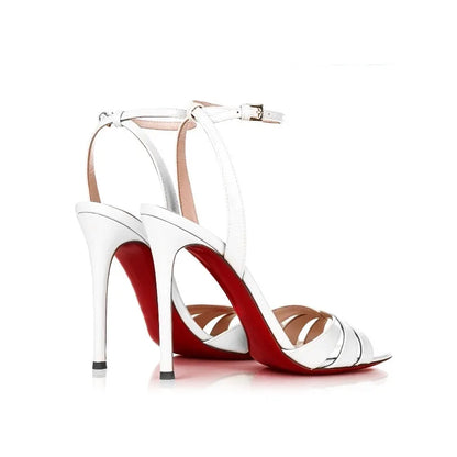 European and American style12cm cross strap pointed high heels for women, ultra-fine heels,straight buckle strap fashion sandals