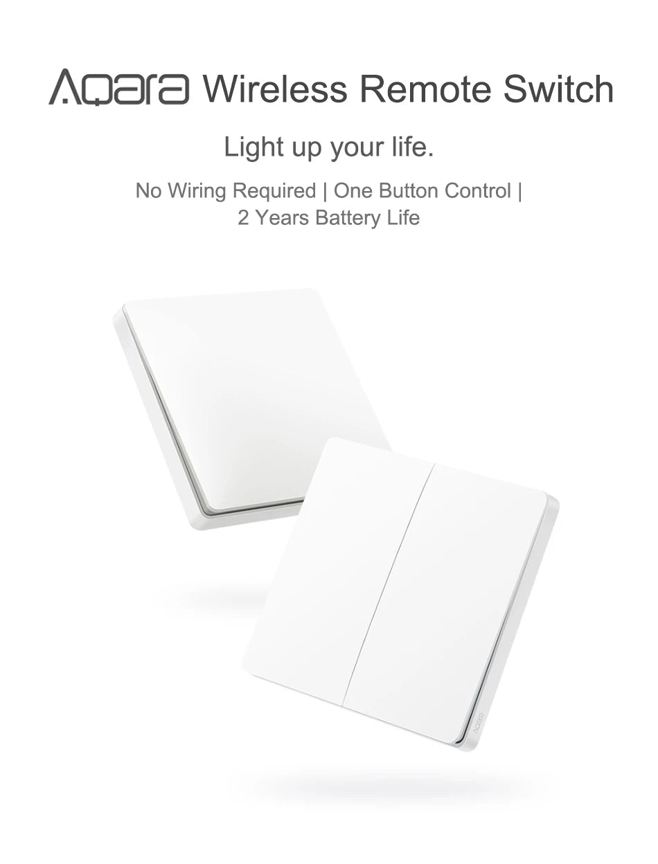 Aqara Smart Wall Switch D1 ZigBee Light Switch Button Smart Home Remote Control Fire Wire With /NO Neutral For Mi Home Homekit