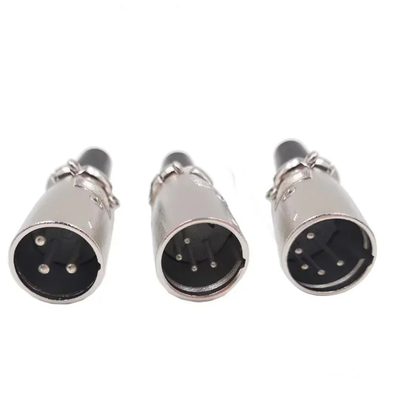 5/20Pcs Japan Style 3/4/5 Pin XLR Male XLR Female Converter  XLR Microphone Audio Cable Metal Cannon Plug Connector Amplifier