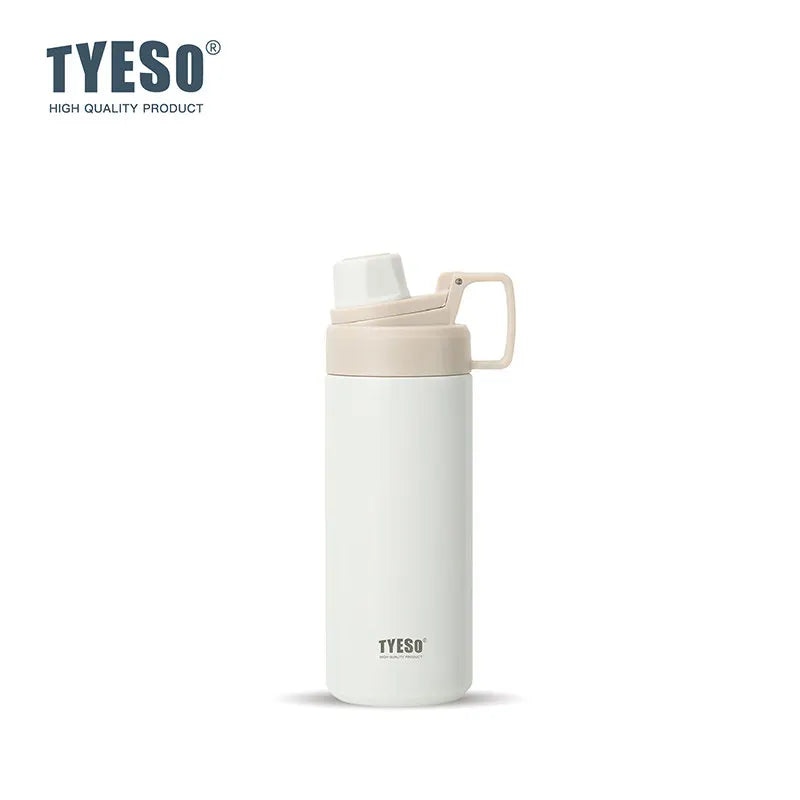 Tyeso 600ML Leakproof Insulated Water Bottle Portable Vacuum Thermal Flask Drink Cup for Outdoor Sports Travel Daily Fitness