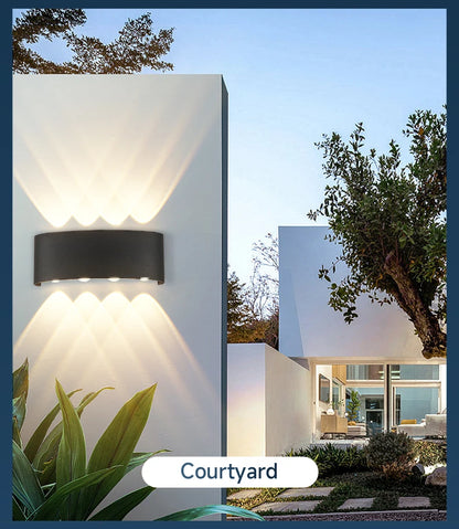 LED Wall Lamp AC110-265 IP65 Outdoor Waterproof Aluminum Wall Light Up Down luminous lighting Indoor  Stair Garden Sconce Light