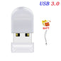 Super Mini USB 3.0 Flash Drive 64GB Free Chain Memory Stick Creative Gift Pen Drive 32GB Black Red White High Speed Pendrive 16G