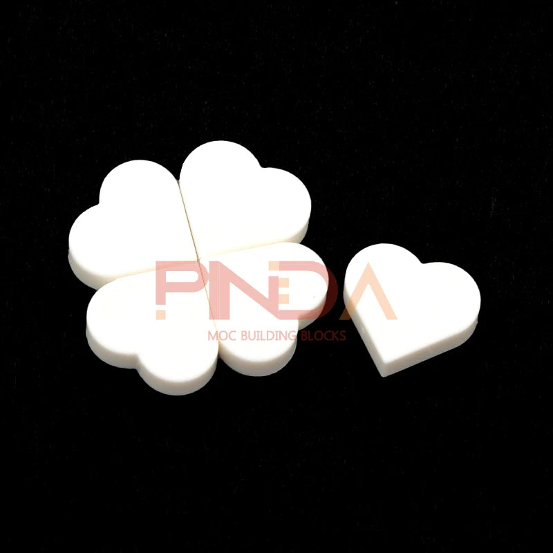 100pcs MOC 39739 Tile Round 1x1 Heart Building Blocks Sets Love Peach Compatible with Educational Creative Kids Children Toys