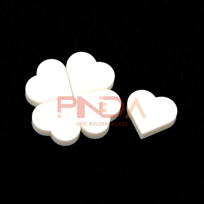 100pcs MOC 39739 Tile Round 1x1 Heart Building Blocks Sets Love Peach Compatible with Educational Creative Kids Children Toys